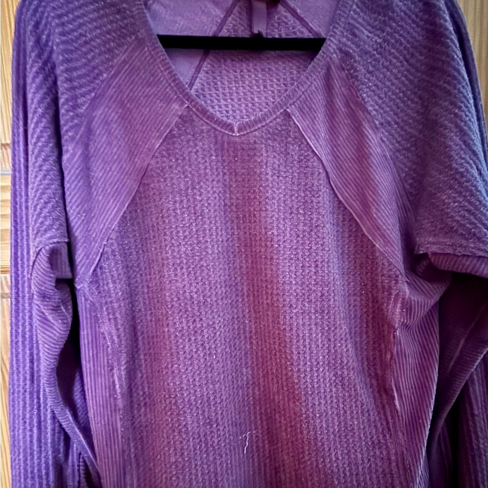 Knox Rose Deep Purple V-Neck Sweater